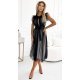 Rochie midi neagra, din tulle cu bulinute, Giuseppina 4 - jojofashion.ro