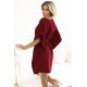 Rochie midi oversize, burgundy, croi fluture, Butterfly 3 - jojofashion.ro
