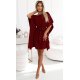 Rochie midi oversize, burgundy, croi fluture, Butterfly 4 - jojofashion.ro