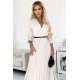 Rochie lunga plisata bej Zumru 6 - jojofashion.ro