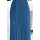 Rochie din voal blue sky plisata midi cu maneca lunga Viviana 6 - jojofashion.ro