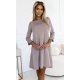 Rochie scurta A-line bej cu maneca lunga Shenya Rochie scurta A-line bej cu maneca lunga Shenya 4 - jojofashion.ro