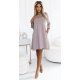 Rochie scurta A-line bej cu maneca lunga Shenya Rochie scurta A-line bej cu maneca lunga Shenya 5 - jojofashion.ro
