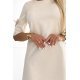Rochie scurta, bej cu glitter, croi A, cu maneca clopot, Florenta 6 - jojofashion.ro