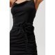 Rochie neagra mulata midi cu floare MaribelR Rochie neagra mulata midi cu floare MaribelR 6 - jojofashion.ro
