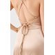 Rochie lunga din satin bej petrecuta cu spatele gol AlessandraR 4 - jojofashion.ro