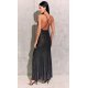 Rochie de seara, lunga, brocard, neagra, cu umerii goi, mulata, Frida 3 - jojofashion.ro