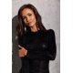 Rochie de seara scurta, din paiete, neagra, mulata, cu maneca lunga, Millane 5 - jojofashion.ro