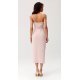 Rochie roz pudra mulata midi cu floare MaribelR Rochie roz pudra mulata midi cu floare MaribelR 3 - jojofashion.ro