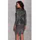 Rochie scurta mulata argintie din paiete cu maneca lunga Millane 3 - jojofashion.ro