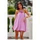 Rochie din satin lila babydoll scurta cu umerii goi SienaR 2 - jojofashion.ro