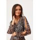 Rochie din voal lunga animal print cu maneca lunga vaporoasa Sureya 5 - jojofashion.ro
