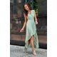 Rochie lunga din voal menta vaporoasa Fiona 3 - jojofashion.ro