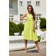 Rochie eleganta midi, din voal, galbena, vaporoasa, petrecuta, Margie 2 - jojofashion.ro