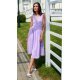 Rochie eleganta midi, din voal, lila, vaporoasa, petrecuta, Margie 4 - jojofashion.ro