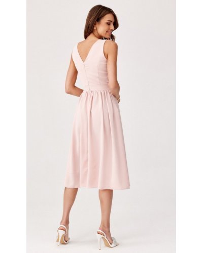 Rochie din voal roz pal vaporoasa Margie Rochii vaporoase, Rochie din voal roz pal vaporoasa Margie - jojofashion.ro