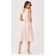 Rochie din voal roz pal vaporoasa Margie 3 - jojofashion.ro