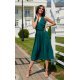 Rochie midi verde din voal vaporoasa Margie 2 - jojofashion.ro