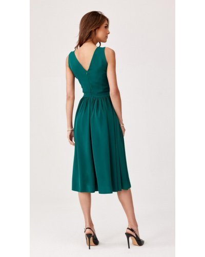 Rochie midi verde din voal vaporoasa Margie Rochii midi, Rochie midi verde din voal vaporoasa Margie - jojofashion.ro
