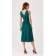 Rochie eleganta midi, din voal, verde, vaporoasa, petrecuta, Margie 3 - jojofashion.ro