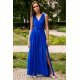 Rochie lunga albastra din voal, vaporoasa, Yurianne 7 - jojofashion.ro