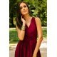 Rochie lunga din voal burgundy vaporoasa Yurianne 6 - jojofashion.ro