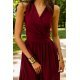 Rochie lunga din voal burgundy vaporoasa Yurianne 7 - jojofashion.ro