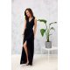 Rochie lunga din voal, neagra, vaporoasa, Yurianne 4 - jojofashion.ro