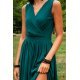 Rochie lunga verde din voal vaporoasa Yurianne 6 - jojofashion.ro