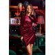 Rochie scurta mulata din catifea burgundy cu maneca lunga Lola Rochie scurta mulata din catifea burgundy cu maneca lunga Lola 2 - jojofashion.ro