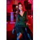 Rochie scurta verde mulata din paiete cu maneca lunga Megan  4 - jojofashion.ro