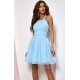 Rochie baby doll scurta, din tulle, baby blue, SindiW 2 - jojofashion.ro