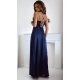 Rochie de ocazie lunga bleumarin navy cu bust tip corset ValeriaW 3 - jojofashion.ro