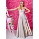 Rochie lunga aurie din glitter cu corset KareninaLux 2 - jojofashion.ro