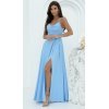 Rochie domnisoara de onoare lunga bleu cu bust tip corset ValeriaW
