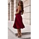 Rochie baby doll midi eleganta din bumbac burgundy Tifaniw3 3 - jojofashion.ro