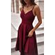Rochie baby doll midi eleganta din bumbac burgundy Tifaniw3 4 - jojofashion.ro