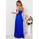 Rochie lunga albastra cu decolteu plic TifaniW1 Rochie lunga albastra cu decolteu plic TifaniW1 3 - jojofashion.ro