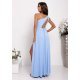 Rochie eleganta lunga baby blue cu un umar gol vaporoasa Monako 3 - jojofashion.ro