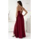 Rochie lunga burgundy cu bust tip corset ValeriaW 3 - jojofashion.ro