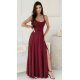 Rochie lunga burgundy cu bust tip corset ValeriaW 4 - jojofashion.ro