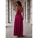 Rochie eleganta lunga din glitter burgundy cu bust tip corset ValeriaLux Rochie eleganta lunga din glitter burgundy cu bust tip corset ValeriaLux 3 - jojofashion.ro