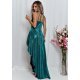 Rochie lunga verde din glitter EssaW Rochie lunga verde din glitter EssaW 3 - jojofashion.ro
