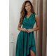 Rochie eleganta lunga, glitter, verde, asimetrica, ElifW2 3 - jojofashion.ro