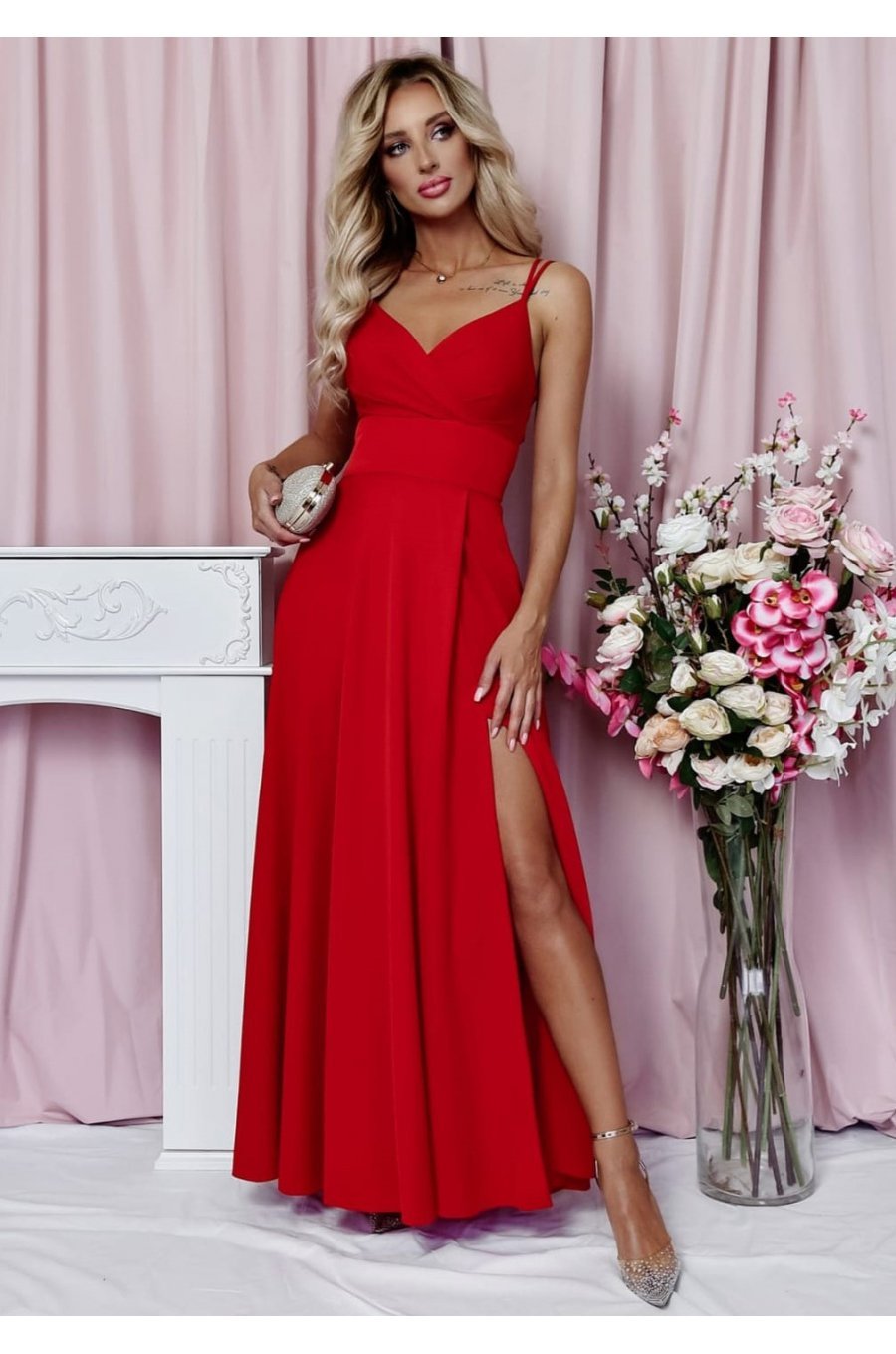 Rochie lunga rosie TifaniW1 Rochie lunga rosie TifaniW1 1 - jojofashion.ro