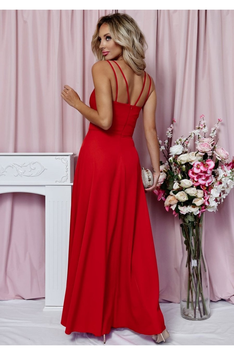 Rochie lunga rosie TifaniW1 Rochie lunga rosie TifaniW1 2 - jojofashion.ro