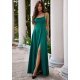 Rochie eleganta lunga, verde, cu bust tip corset, ValeriaW 2 - jojofashion.ro