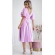 Rochie eleganta midi, din bumbac, lila, in clos, LunaW 3 - jojofashion.ro
