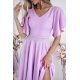 Rochie eleganta midi, din bumbac, lila, in clos, LunaW 4 - jojofashion.ro