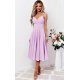 Rochie baby doll, midi, bumbac lila, in clos, retro, TifaniW3 2 - jojofashion.ro